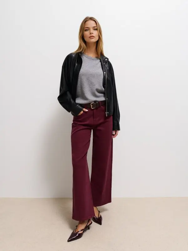 Mohito Mohito - Дънки с широк крачол - махагон