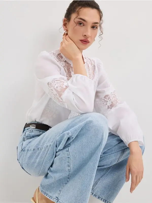 Mohito Mohito - Дънки с широк крачол - син