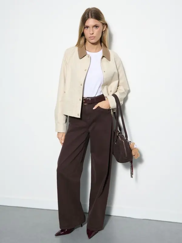 Mohito Mohito - Дънки с широк крачол - тъмно кафяво