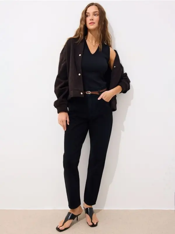 Mohito Mohito - Дънки тип paperbag - черен