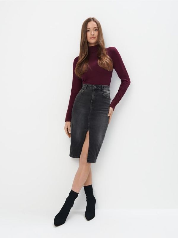 Mohito Mohito - Дънкова миди пола - черен