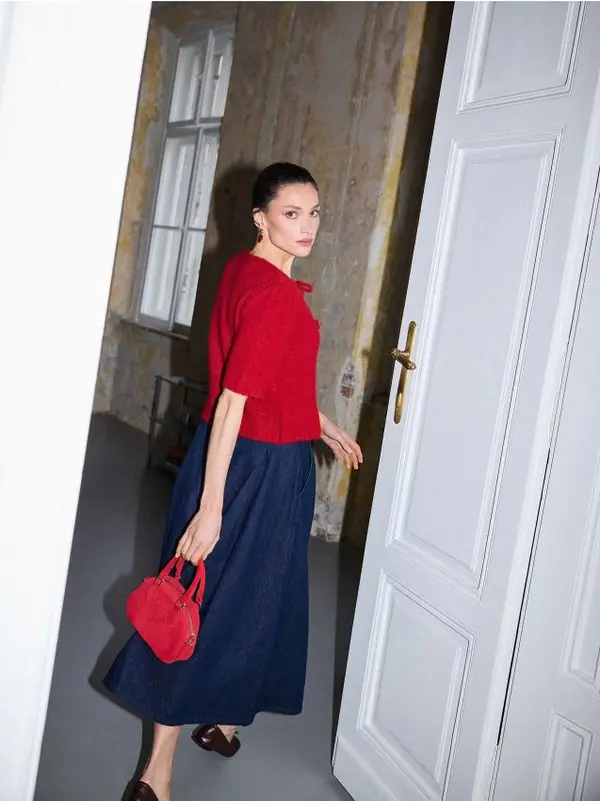 Mohito Mohito - Дънкова миди пола - нави