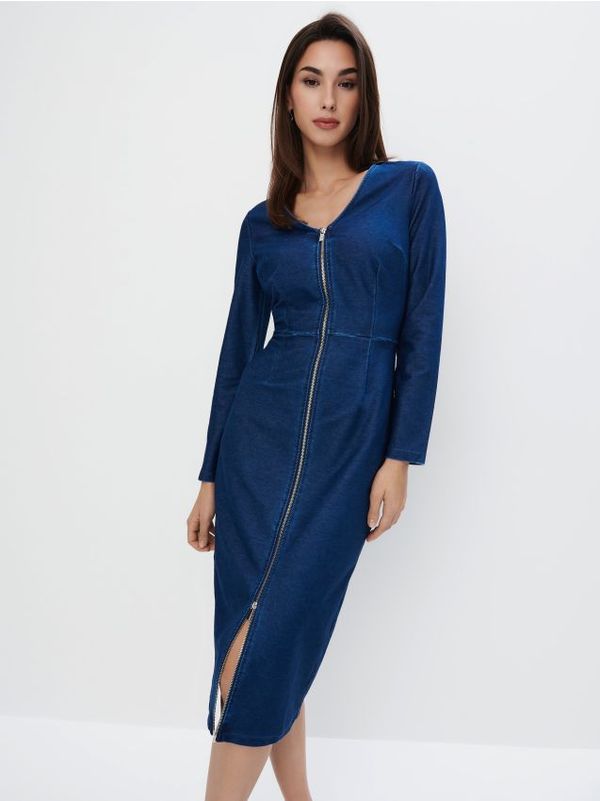 Mohito Mohito - Дънкова миди рокля - син