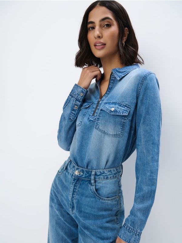 Mohito Mohito - Дънкова риза - син