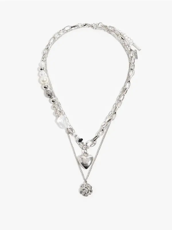 Mohito Mohito - Двоен гердан с висулки - сревърно