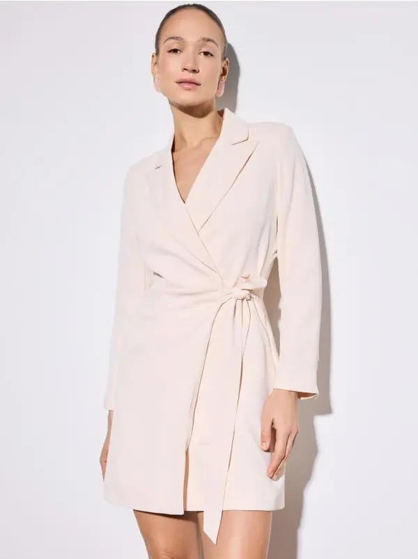 Mohito Mohito - Елегантна мини рокля - кремaво