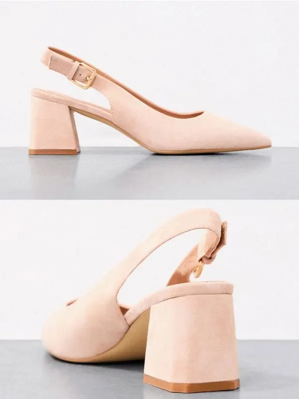 Mohito Mohito - Елегантни кожени обувки с ток - кафяво