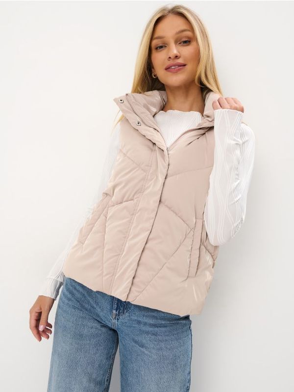 Mohito Mohito - Елек с качулка - кремaво