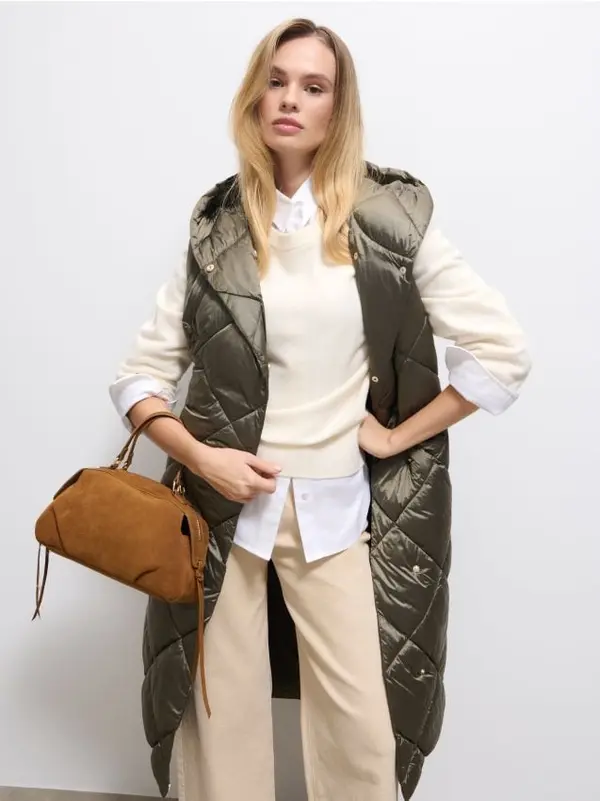 Mohito Mohito - Капитониран елек - каки