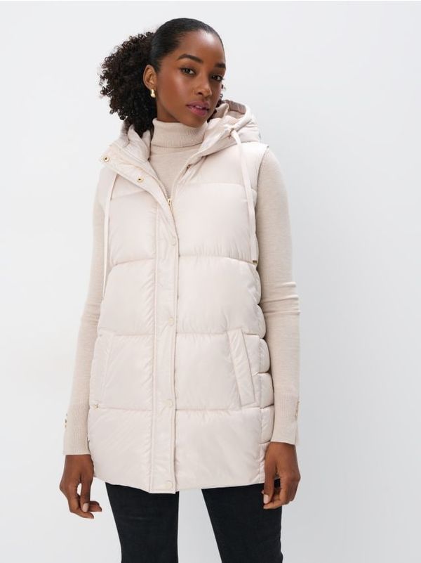 Mohito Mohito - Капитониран елек - кремaво