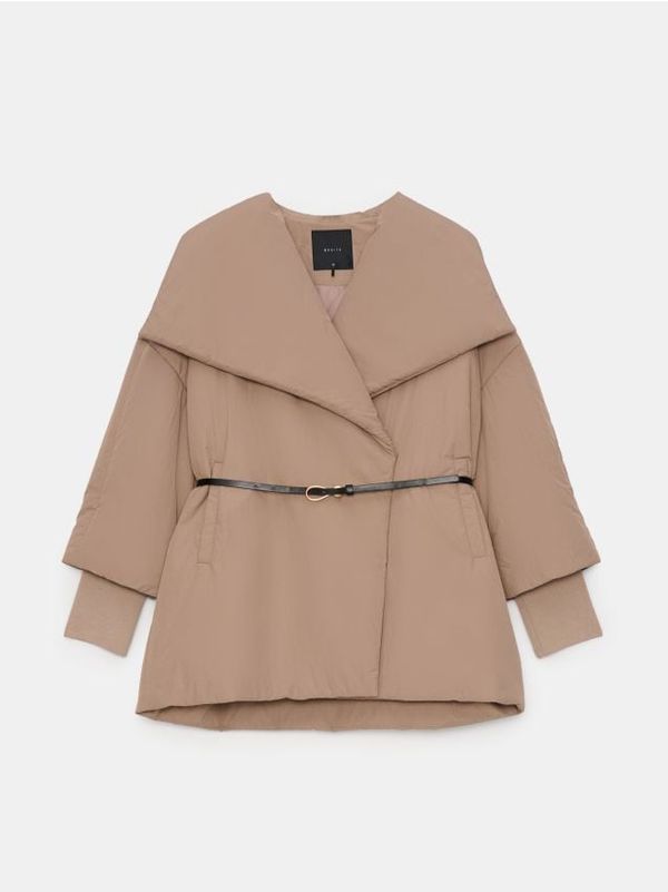 Mohito Mohito - Капитонирано яке с връзващ се колан - бежово