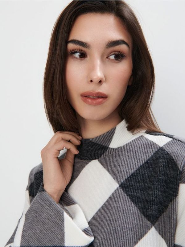 Mohito Mohito - Кариран пуловер - сиво