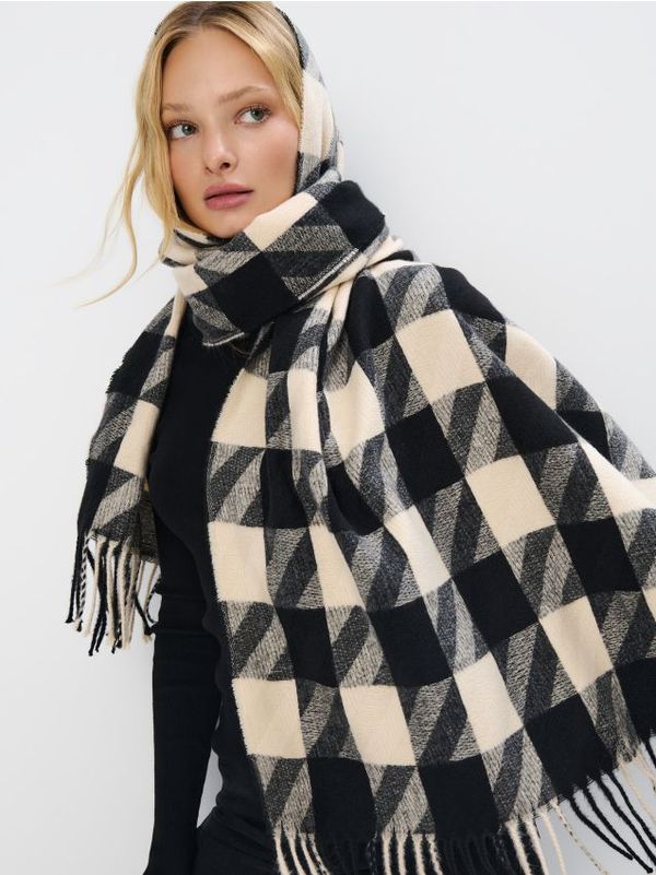 Mohito Mohito - Кариран шал - черен