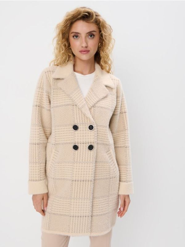 Mohito Mohito - Карирано палто - бежово