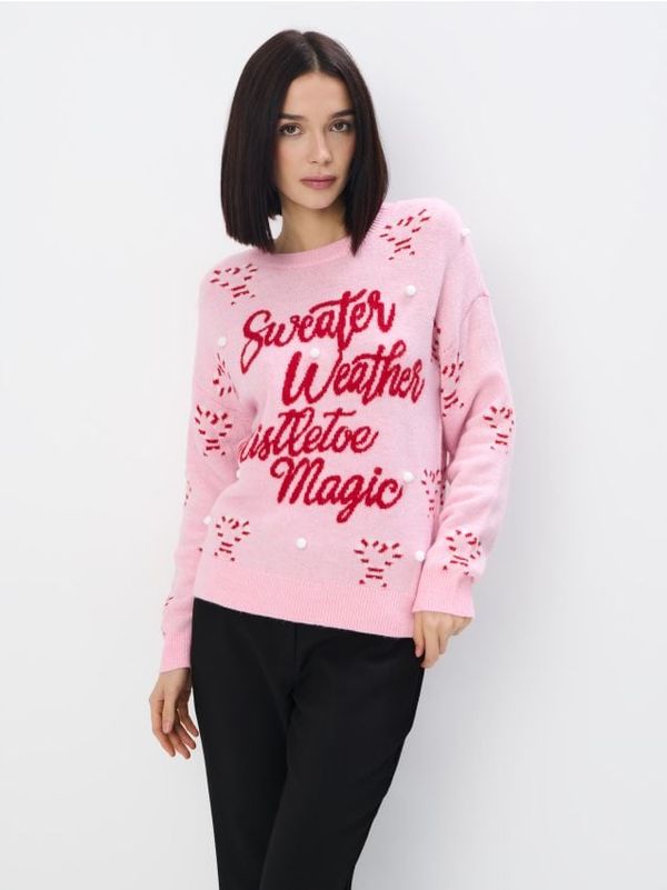 Mohito Mohito - Коледен пуловер - розово