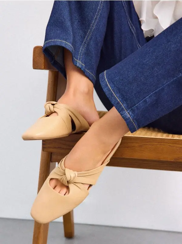 Mohito Mohito - Кожени чехли - бежово