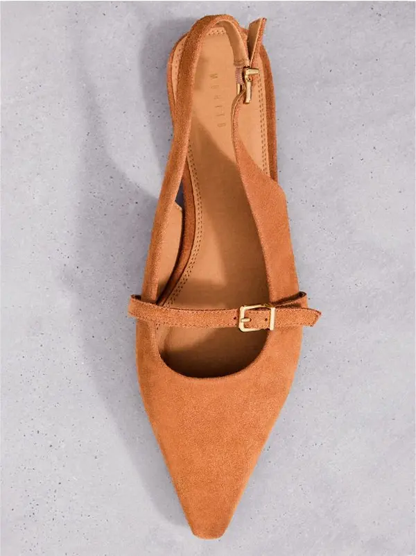 Mohito Mohito - Кожени обувки балерина - бежово