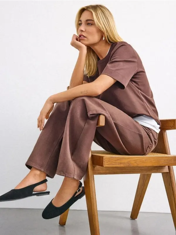 Mohito Mohito - Кожени обувки балерина - черен