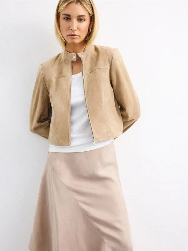 Mohito Mohito - Кожено яке - бежово