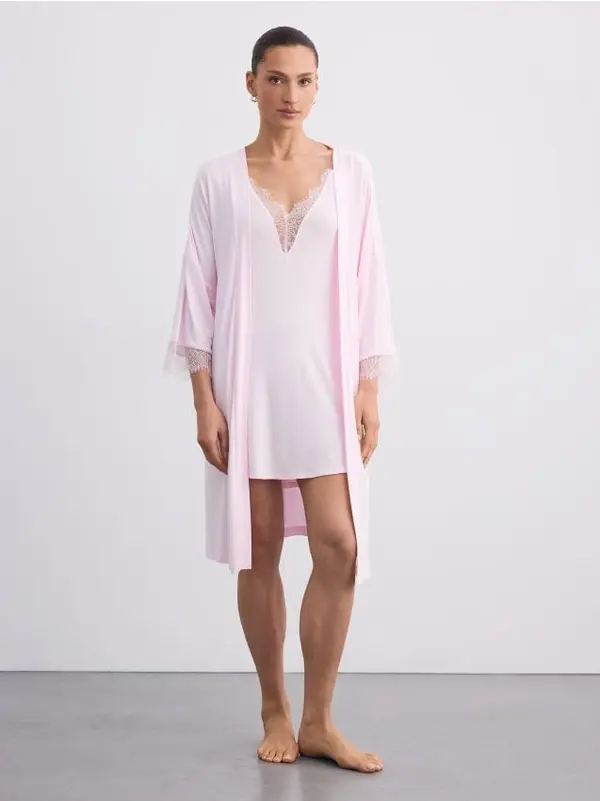 Mohito Mohito - LADIES` DRESSING GOWN - розово