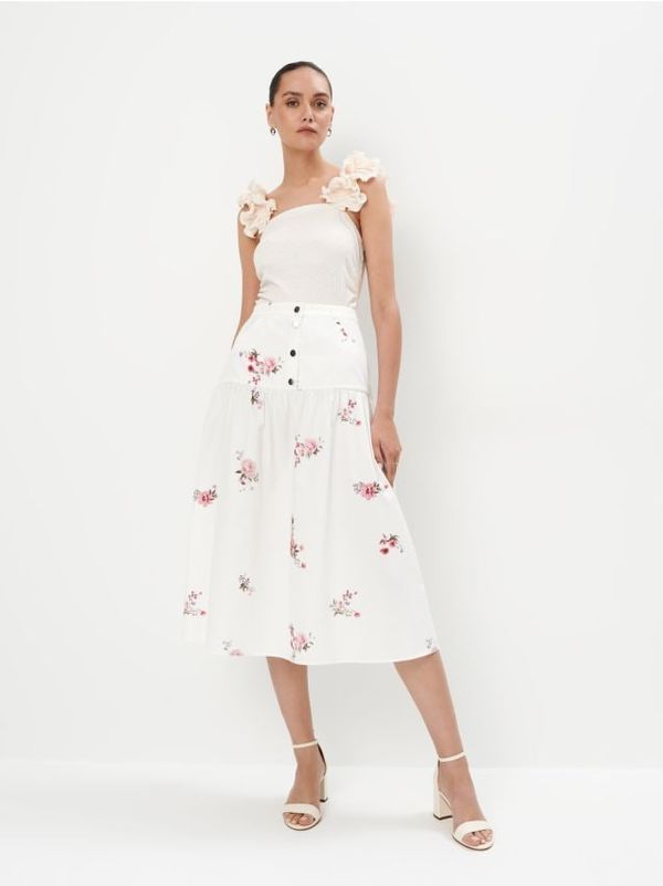 Mohito Mohito - LADIES` SKIRT - бяло