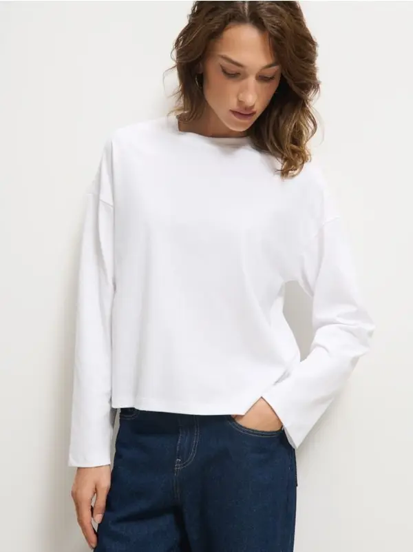 Mohito Mohito - LADIES` SWEATSHIRT - бяло