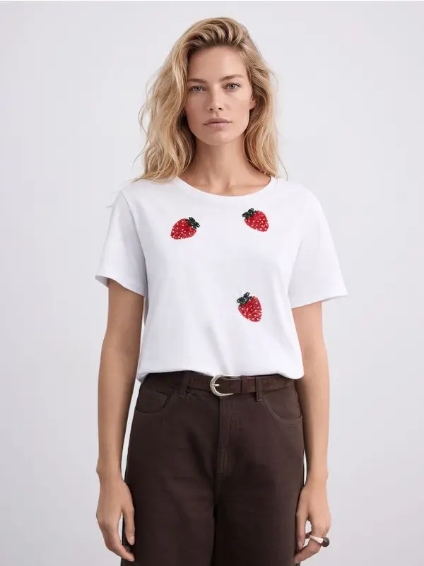 Mohito Mohito - LADIES` T-SHIRT - бяло