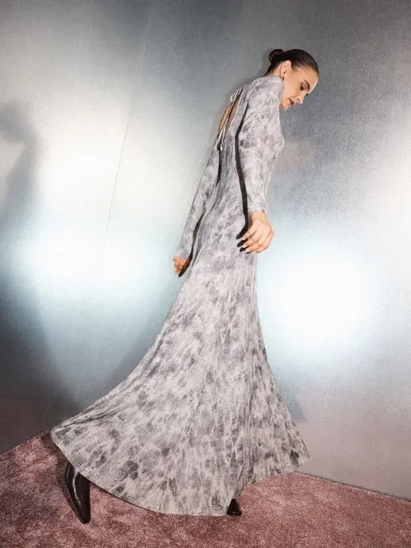 Mohito Mohito - Макси рокля с метализирана нишка - бежово