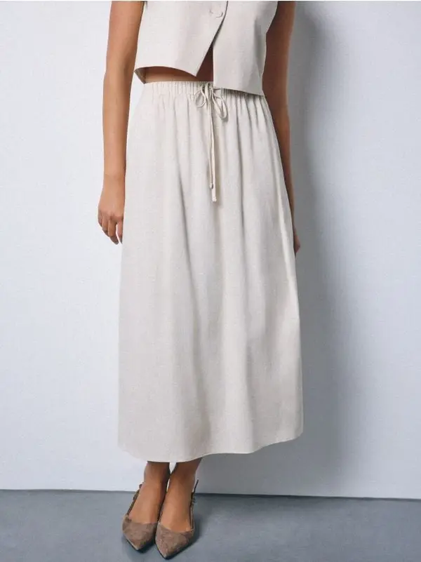 Mohito Mohito - Миди пола - бежово