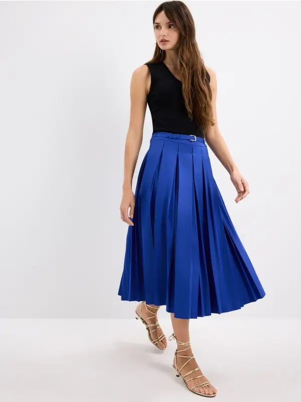 Mohito Mohito - Миди пола с колан - индиго