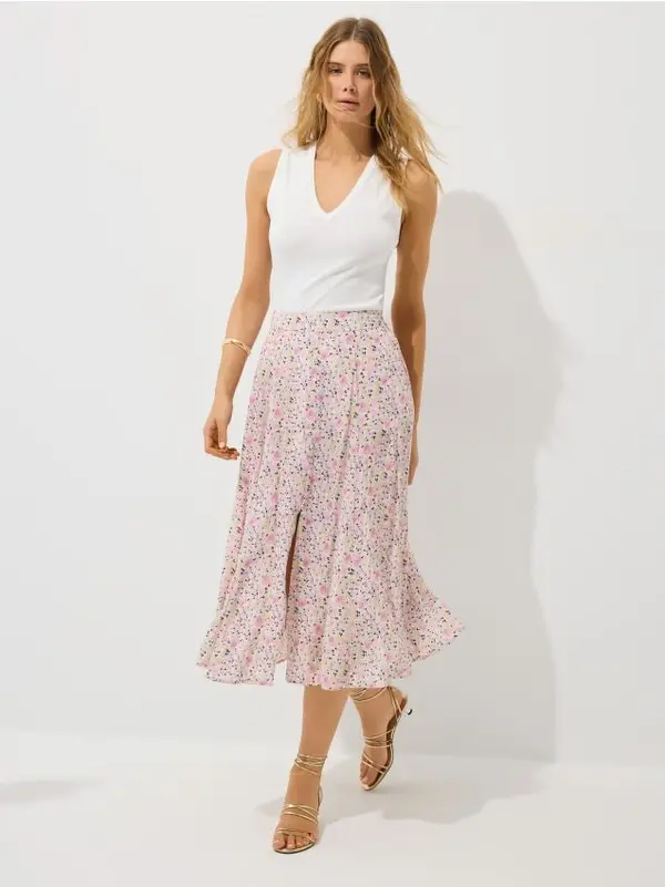 Mohito Mohito - Миди пола с копчета - бежово