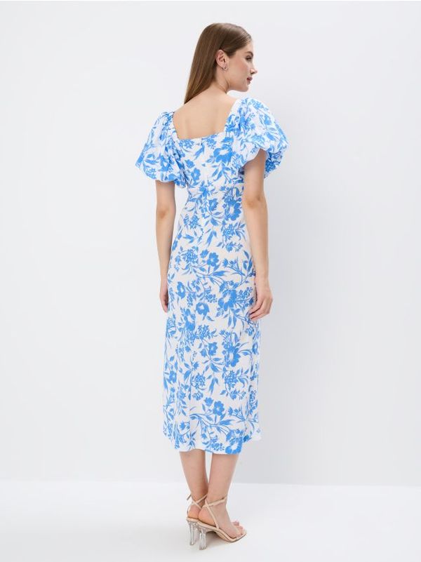 Mohito Mohito - Миди рокля на цветя - бяло