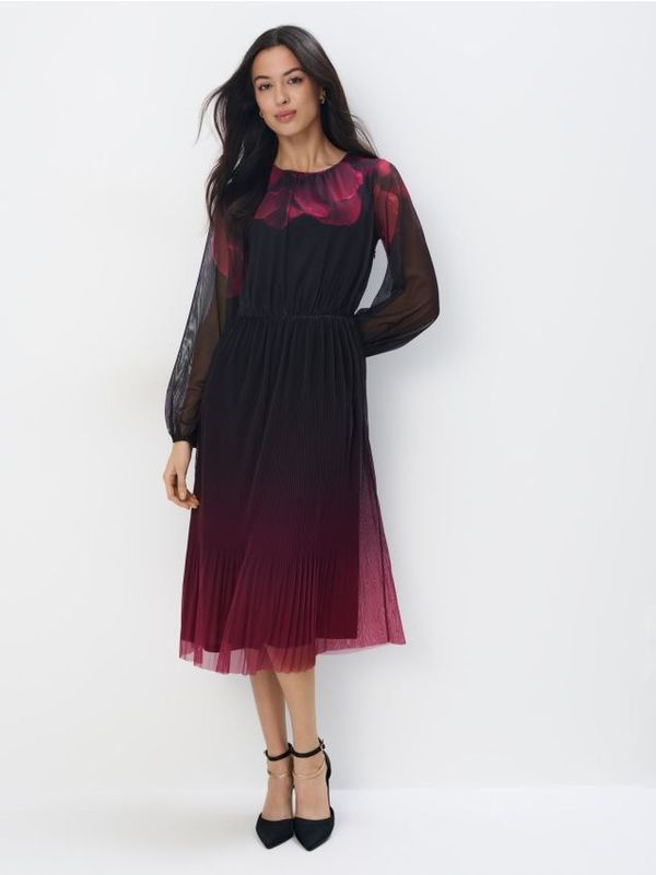 Mohito Mohito - Миди рокля от мрежеста плетка - червен