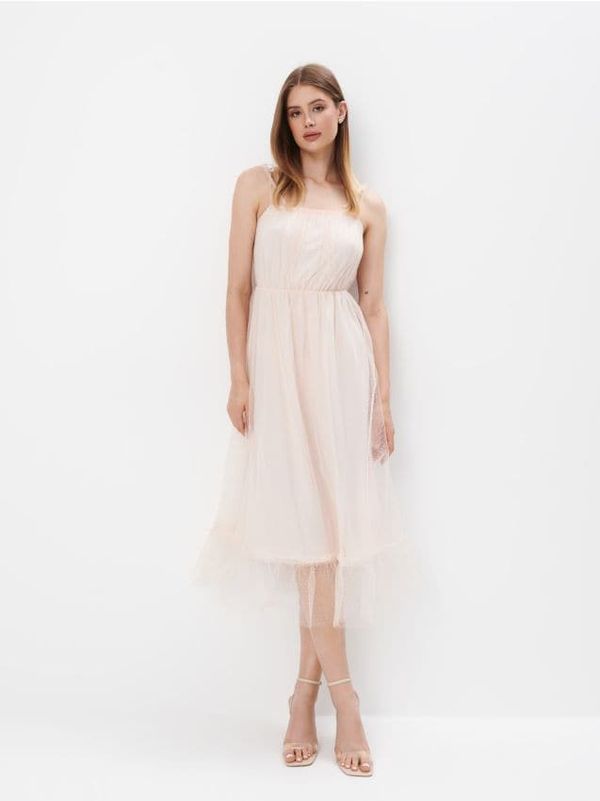 Mohito Mohito - Миди рокля с презрамки - кремaво