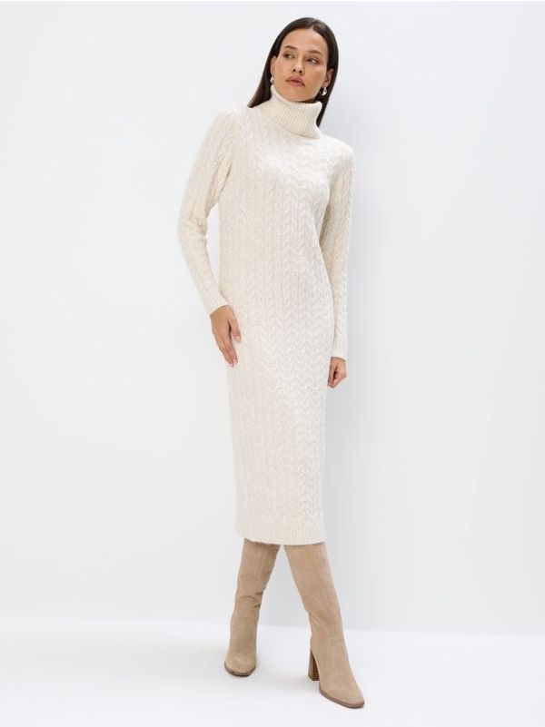 Mohito Mohito - Миди рокля с яка поло - кремaво