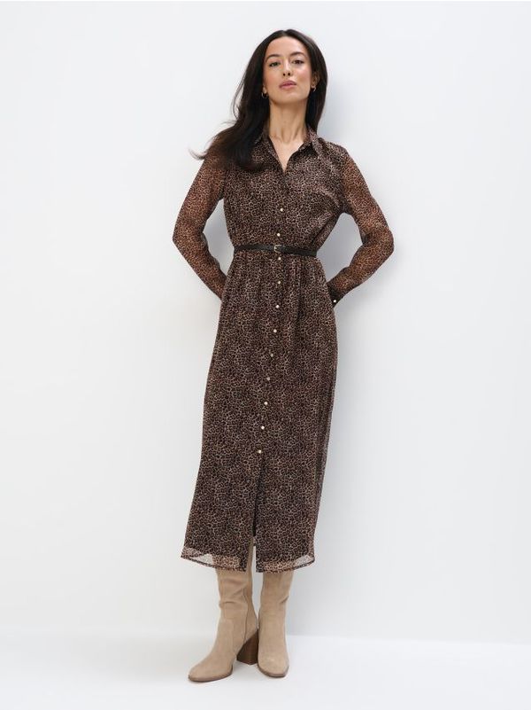 Mohito Mohito - Миди рокля тип риза - бежово