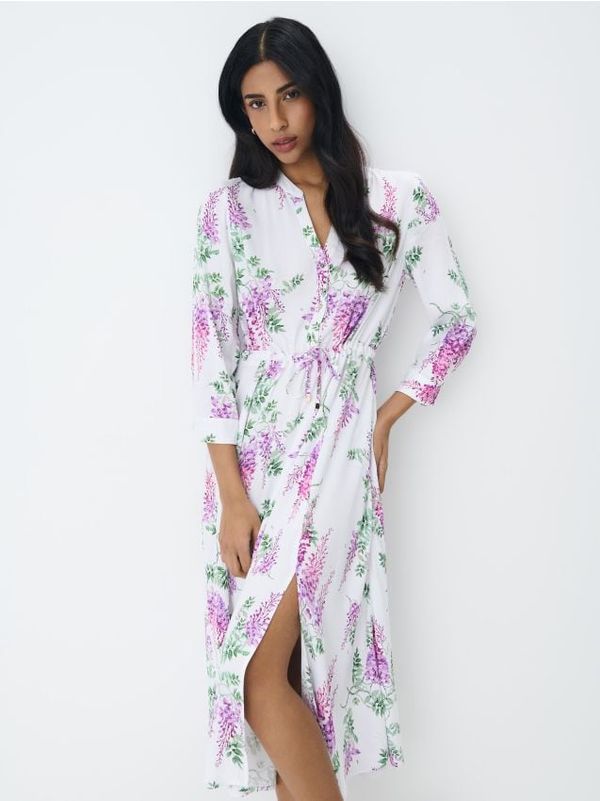 Mohito Mohito - Миди рокля тип риза - бяло