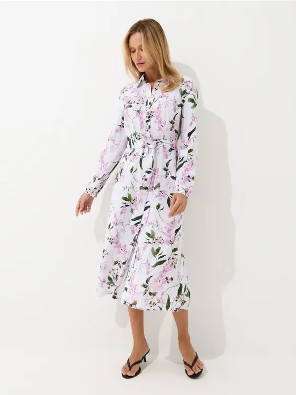 Mohito Mohito - Миди рокля тип риза - бяло