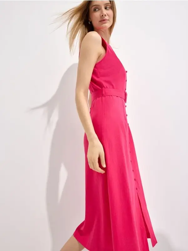 Mohito Mohito - Миди рокля тип риза - фуксия