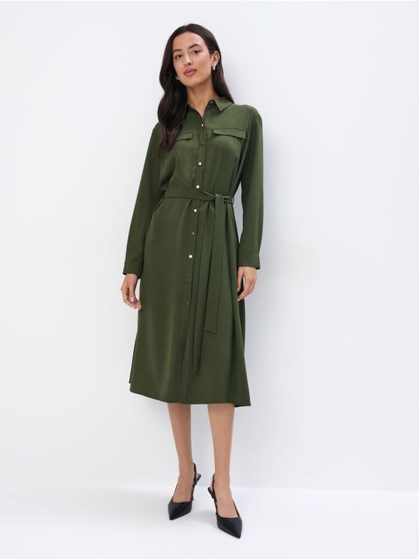 Mohito Mohito - Миди рокля тип риза - каки