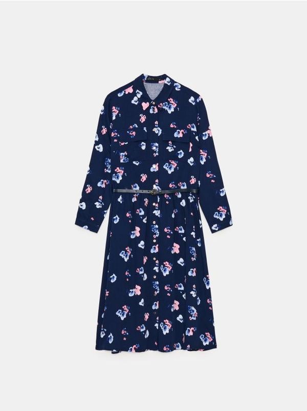 Mohito Mohito - Миди рокля тип риза - нави