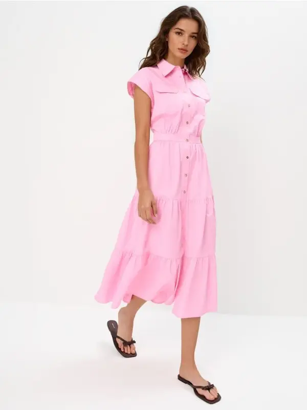 Mohito Mohito - Миди рокля тип риза - розово