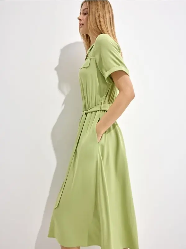 Mohito Mohito - Миди рокля тип риза - зелено