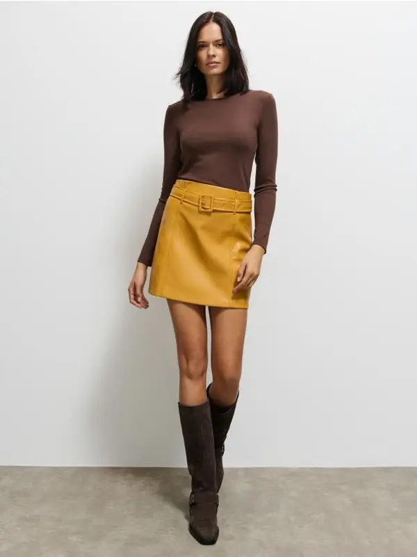 Mohito Mohito - Мини пола - кехлибарен