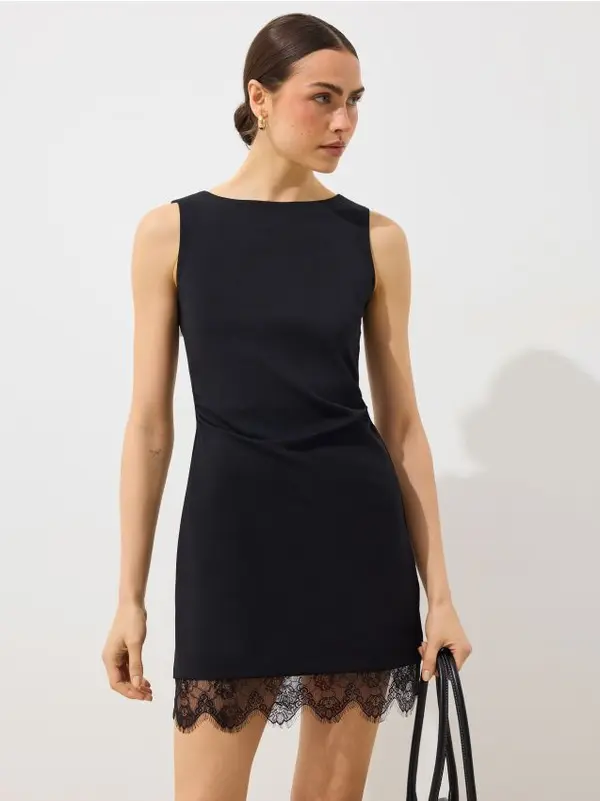 Mohito Mohito - Мини рокля с дантела - черен