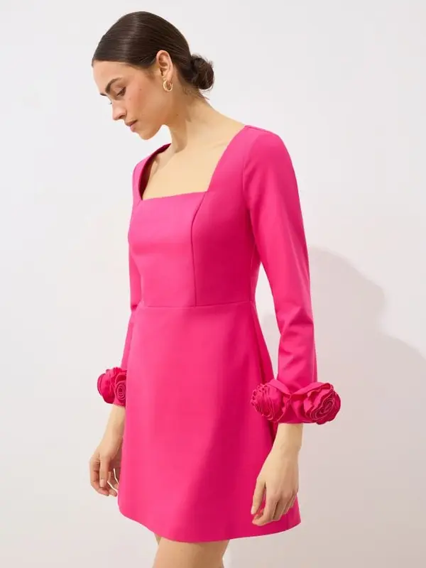 Mohito Mohito - Мини рокля с каро деколте - фуксия