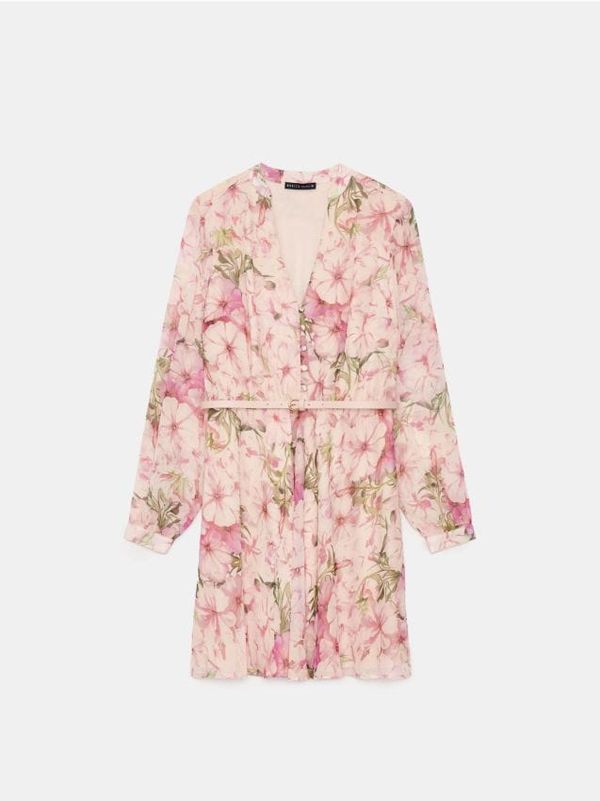 Mohito Mohito - Мини рокля с колан - розово