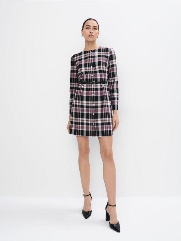 Mohito Mohito - Мини рокля с колан - тъмно лилаво