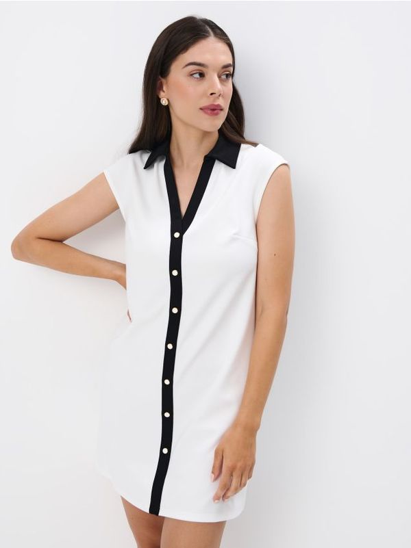 Mohito Mohito - Мини рокля с кройка под формата на буква А - бяло