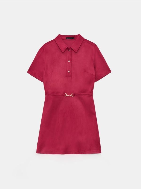 Mohito Mohito - Мини рокля с кройка под формата на буква А - кестеняво